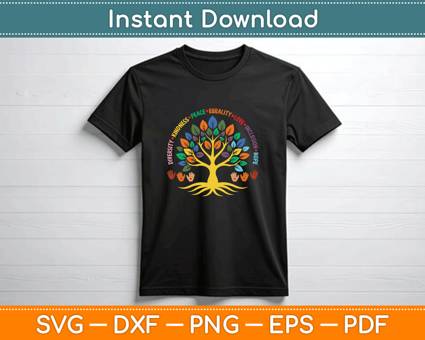 Kindness Peace Equality Love Inclusion Hope Diversity Svg Digita File