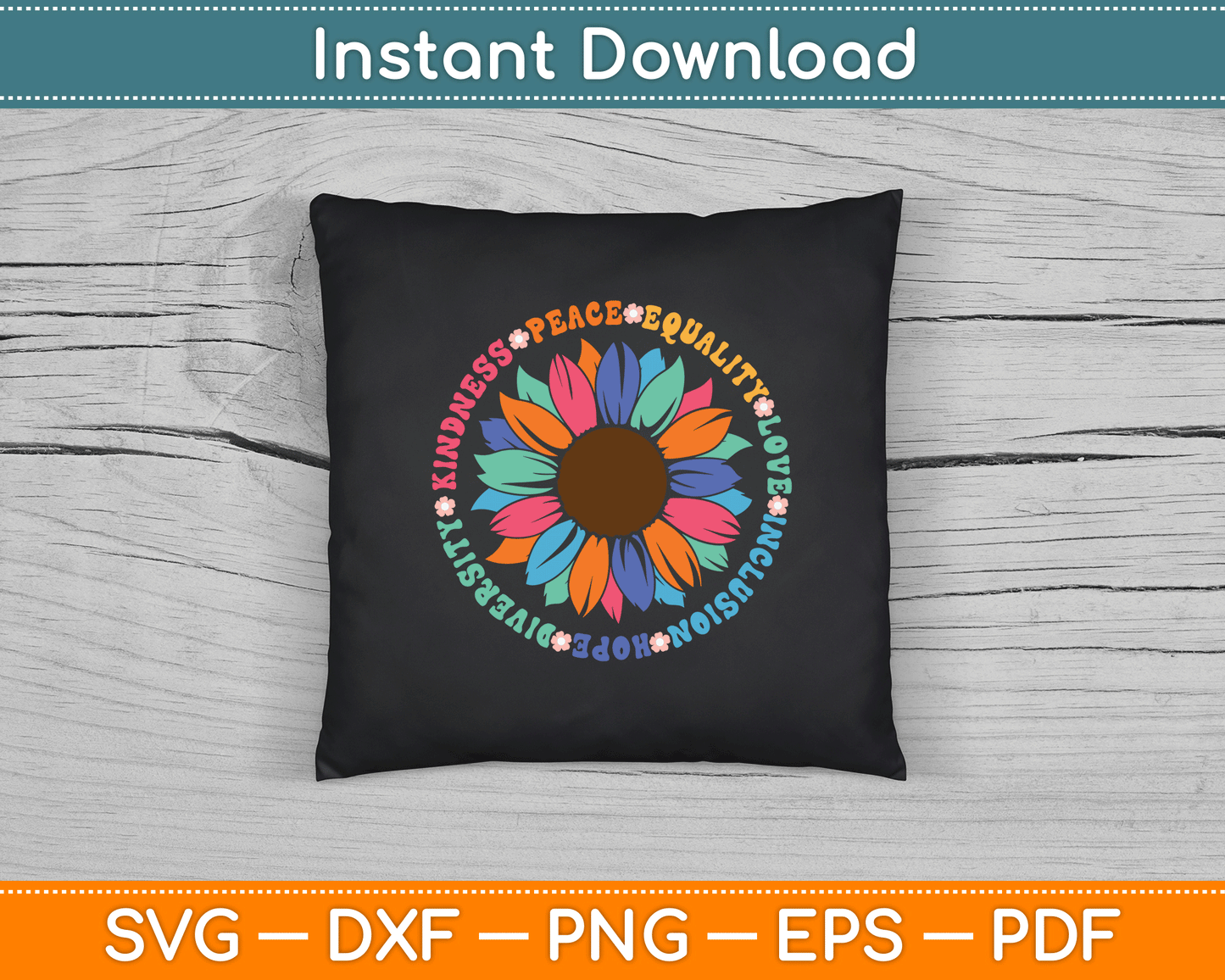 Kindness Peace Equality Love Hope Diversity Human Rights SVG Digital Cutting File
