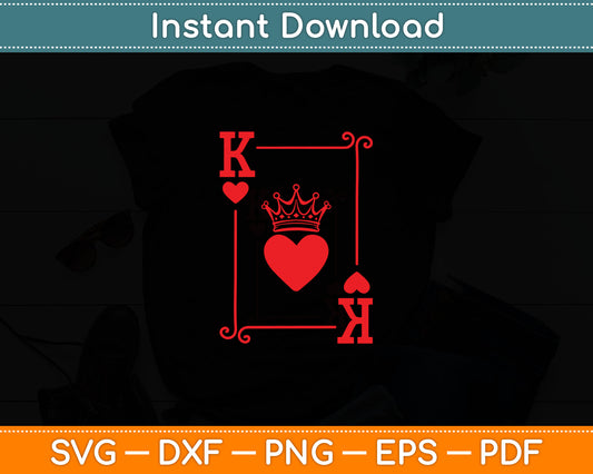 King Hearts Card Costume - Playing Cards - King of Hearts Svg Digital Cutting File