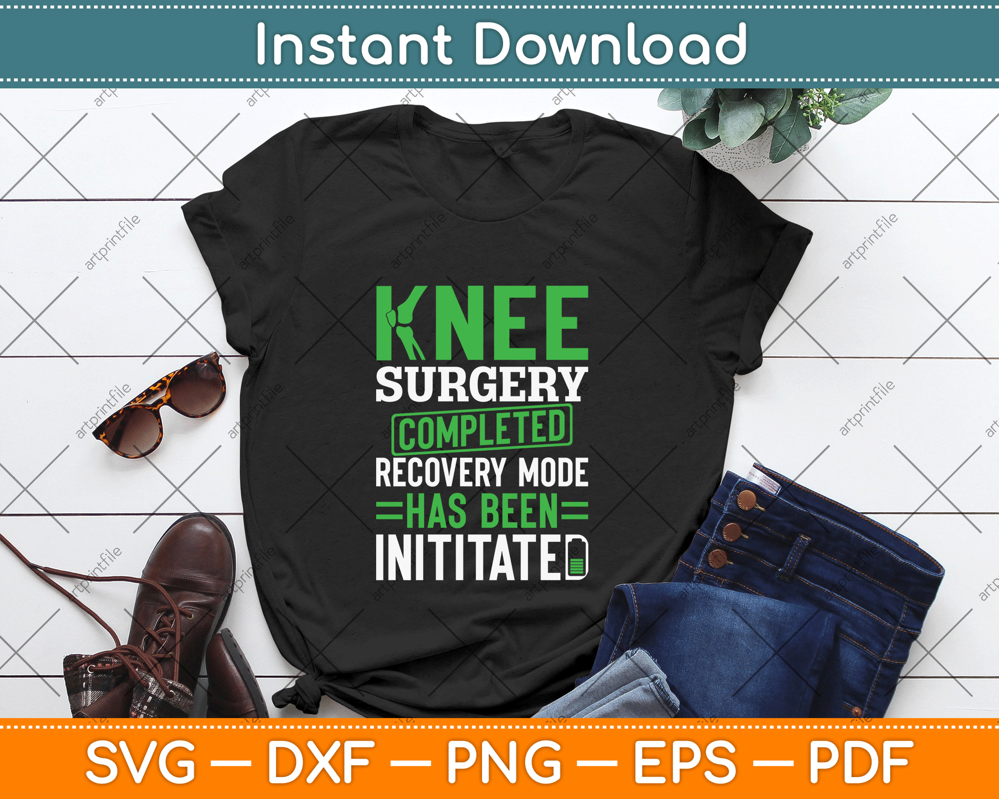 Funny knee replacement SVG cutting file for post-surgery shirts and gifts