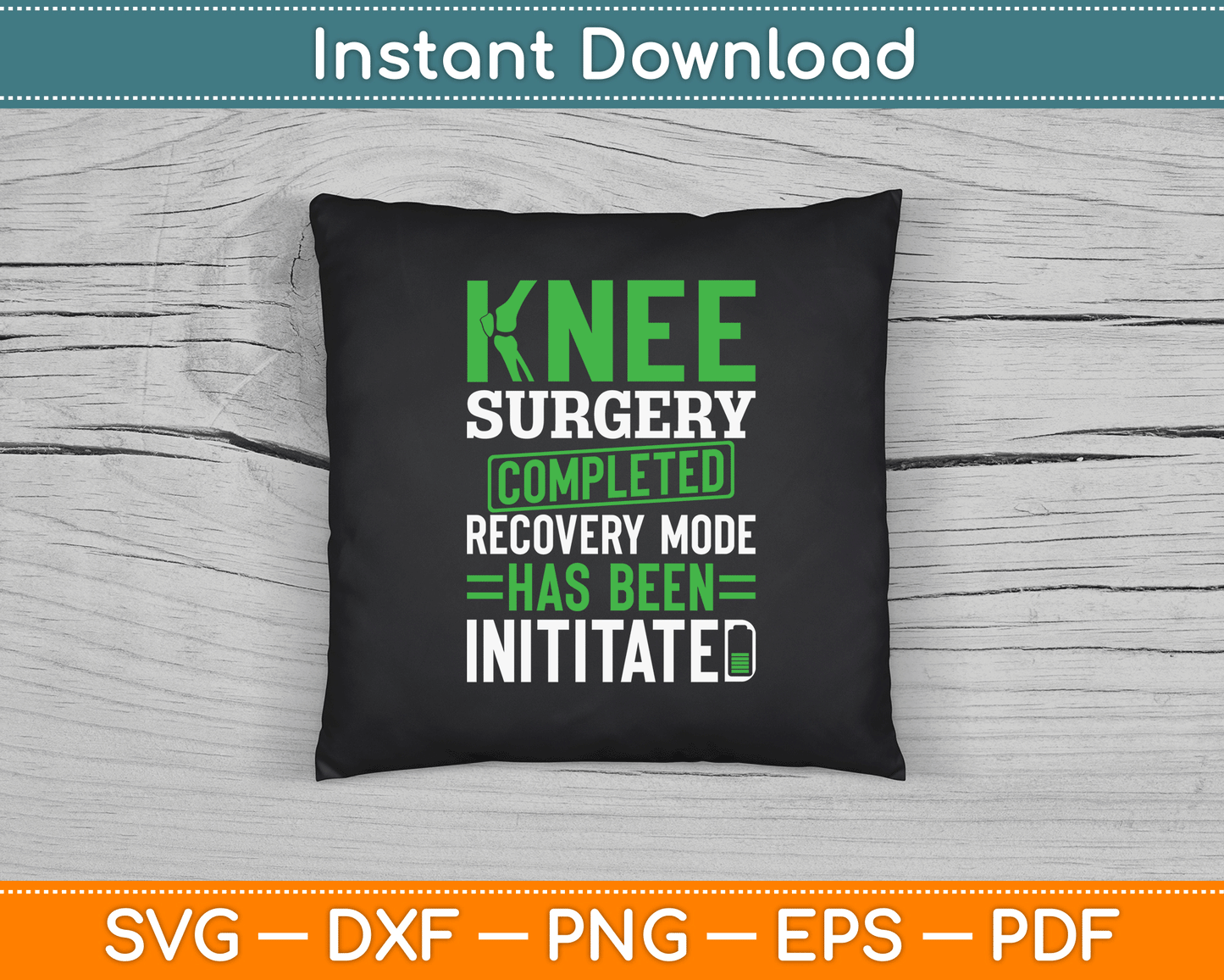 Knee Replacement joint Knee Surgery Completed SVG Digital Cutting File