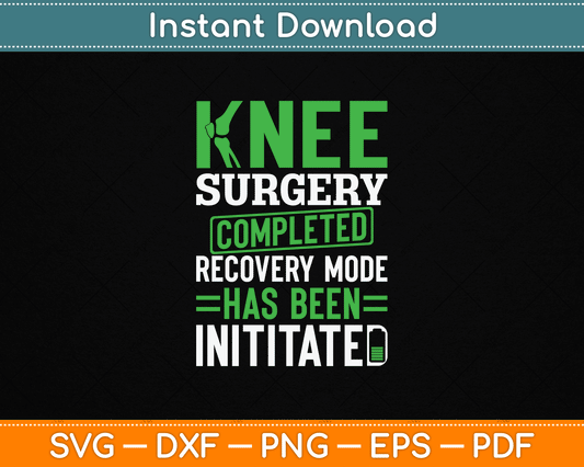Knee Replacement joint Knee Surgery Completed SVG Digital Cutting File