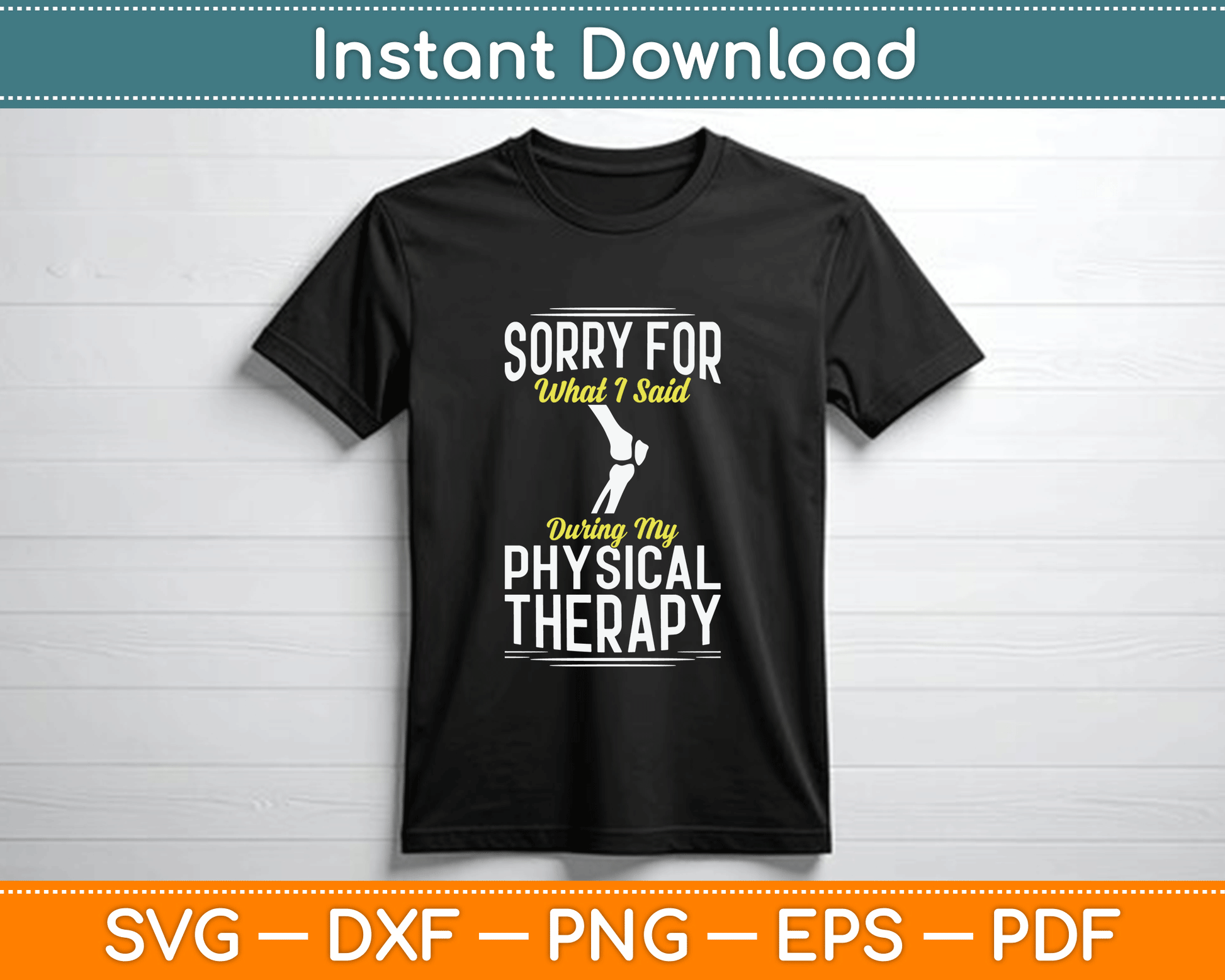 Funny knee surgery SVG design for recovery shirts, mugs, and support gifts