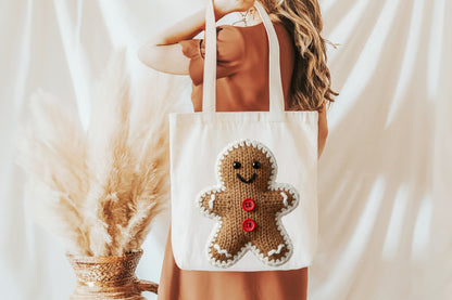 Knitted Gingerbread Man Christmas Sublimation PNG