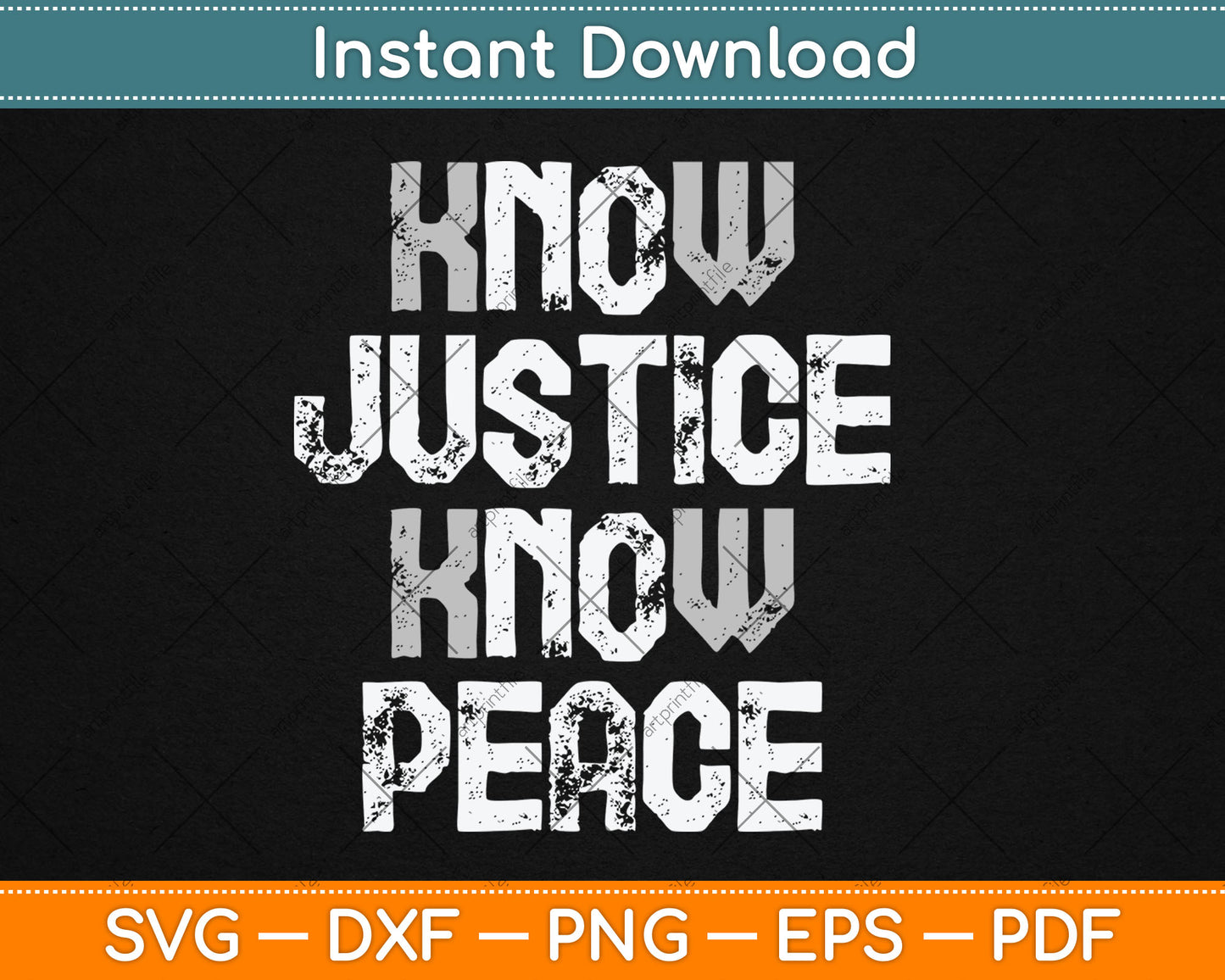 Know Justice No Peace Black Pride History Protest Svg Digital Cutting File