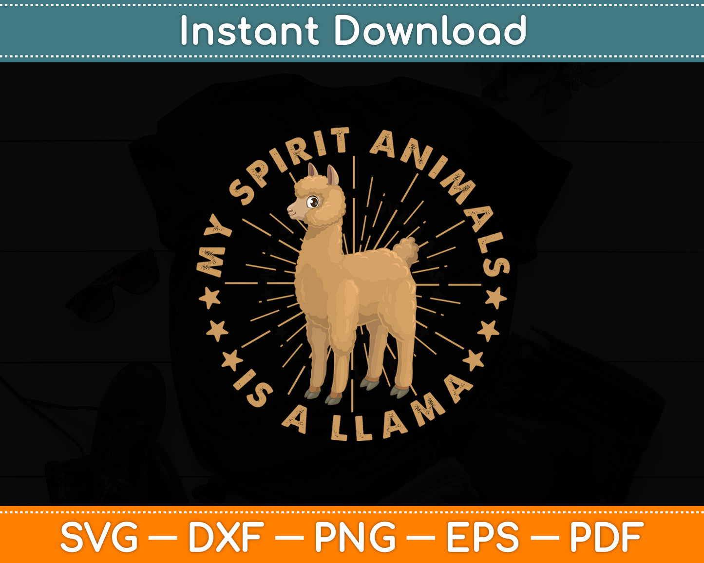 LLamas Are My Spirit Animals Alpaca Llama Svg Digital Cutting File