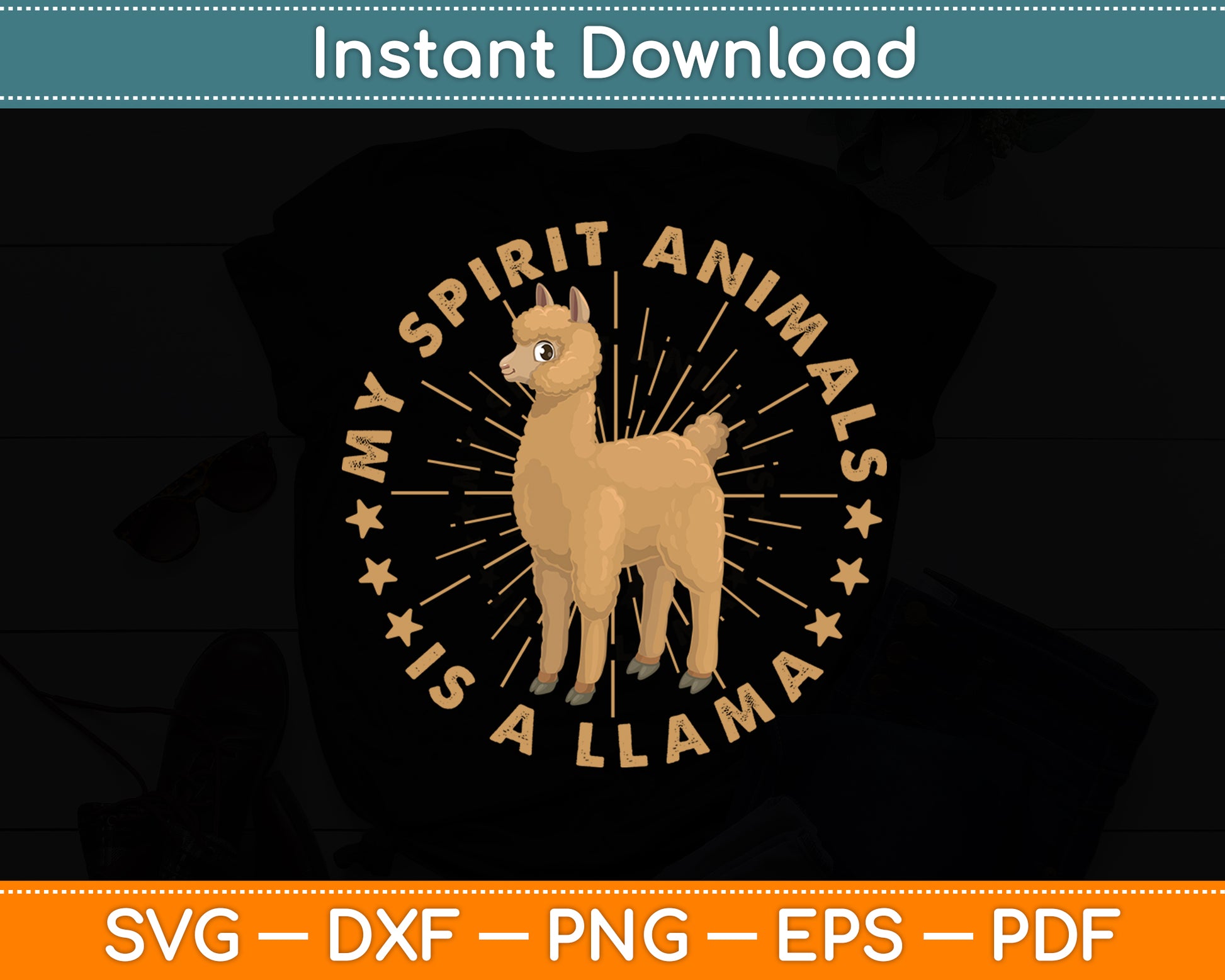 LLamas Are My Spirit Animals Alpaca Llama Svg Digital Cutting File