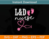 L&D Nurse Stethoscope Svg Digital Cutting File