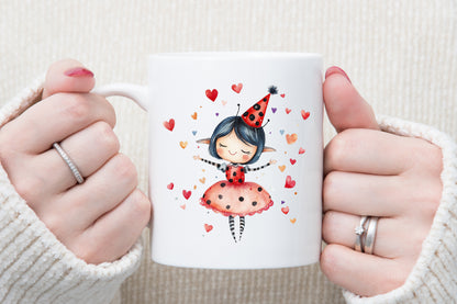 Ladybug Elf Christmas Clipart Cute Fairy PNG Bundle