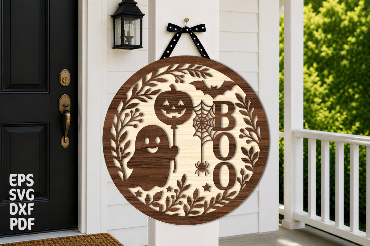 Laser Cut Cute Ghost Boo SVG