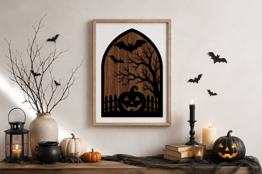Laser Cut Halloween Pumpkin Wall Art SVG