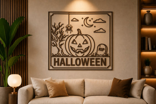 Halloween Pumpkin Graveyard Laser Cut SVG