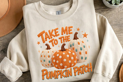 Take Me to the Pumpkin Patch Yarn Pumpkin Fall Halloween PNG Sublimation