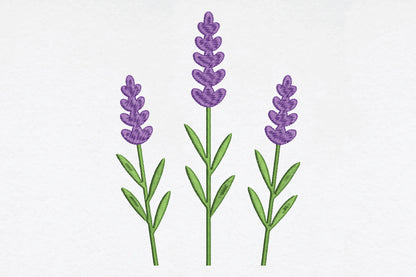 Lavender Flower Embroidery Design