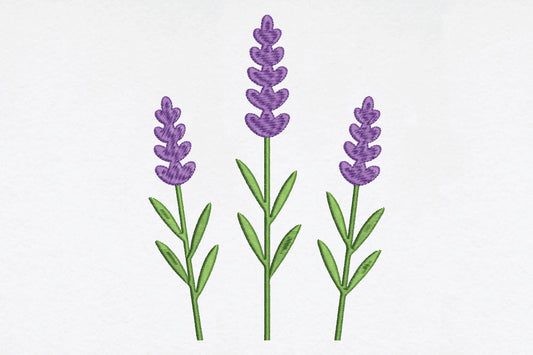 Lavender Flower Embroidery Design