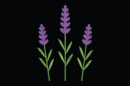 Lavender Flower Embroidery Design