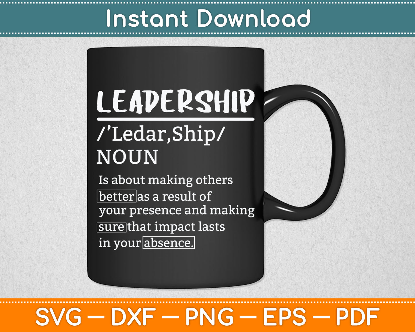Leadership Definition Leader Office Teamwork Influencer Boss Svg Digital Cutting File