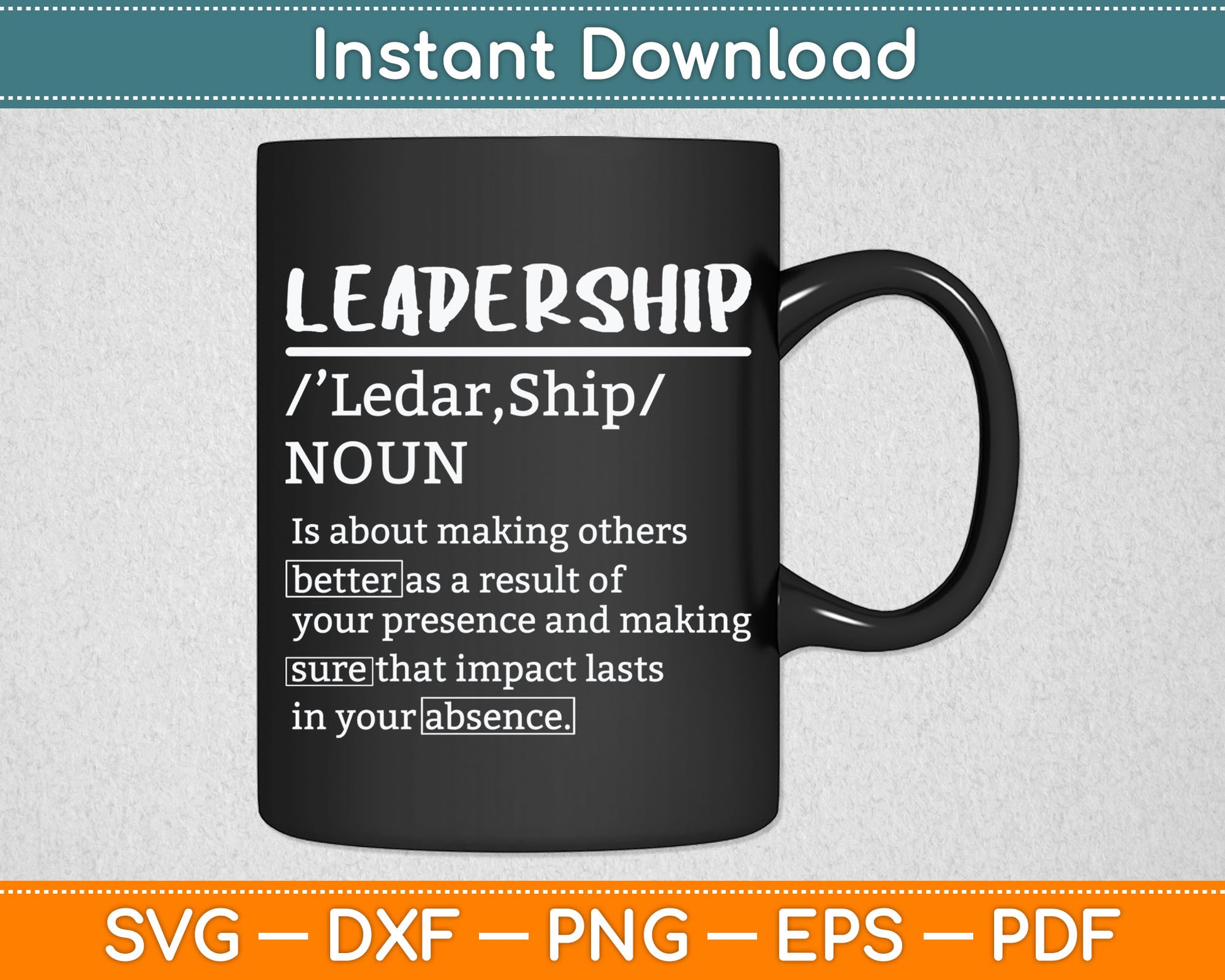 Leadership Definition Leader Office Teamwork Influencer Boss Svg Digital Cutting File