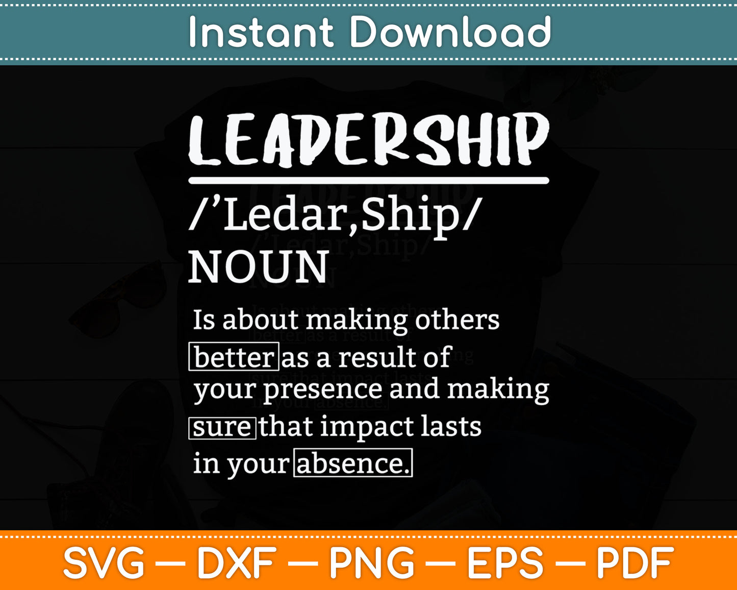 Leadership Definition Leader Office Teamwork Influencer Boss Svg Digital Cutting File