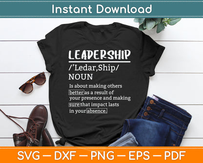 Leadership Definition Leader Office Teamwork Influencer Boss Svg Digital Cutting File
