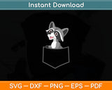 Lemur In A Pocket Kids Lemur Funny Pocket Lemur Svg Digital Cutting File