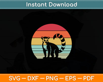 Lemur Lemuren Vintage Svg Digital Cutting File