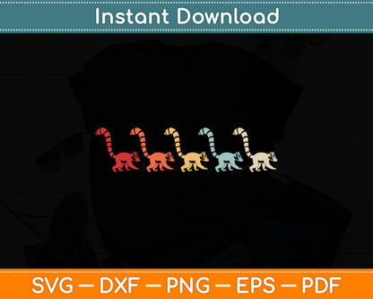 Lemur Retro Vintage Lemur Svg Digital Cutting File