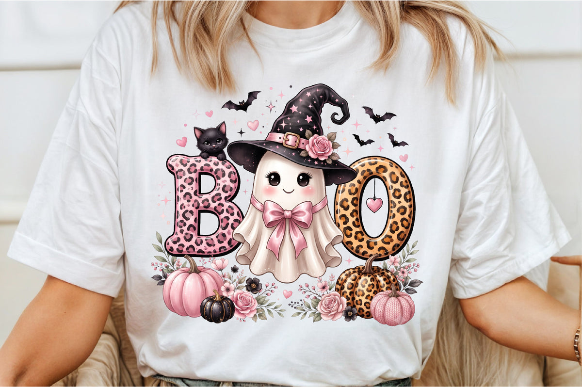 Leopard BOO Halloween PNG