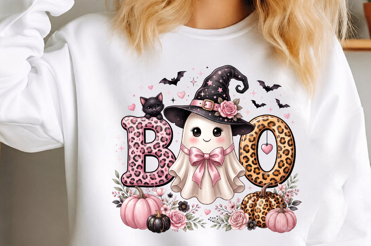 Leopard BOO Halloween PNG