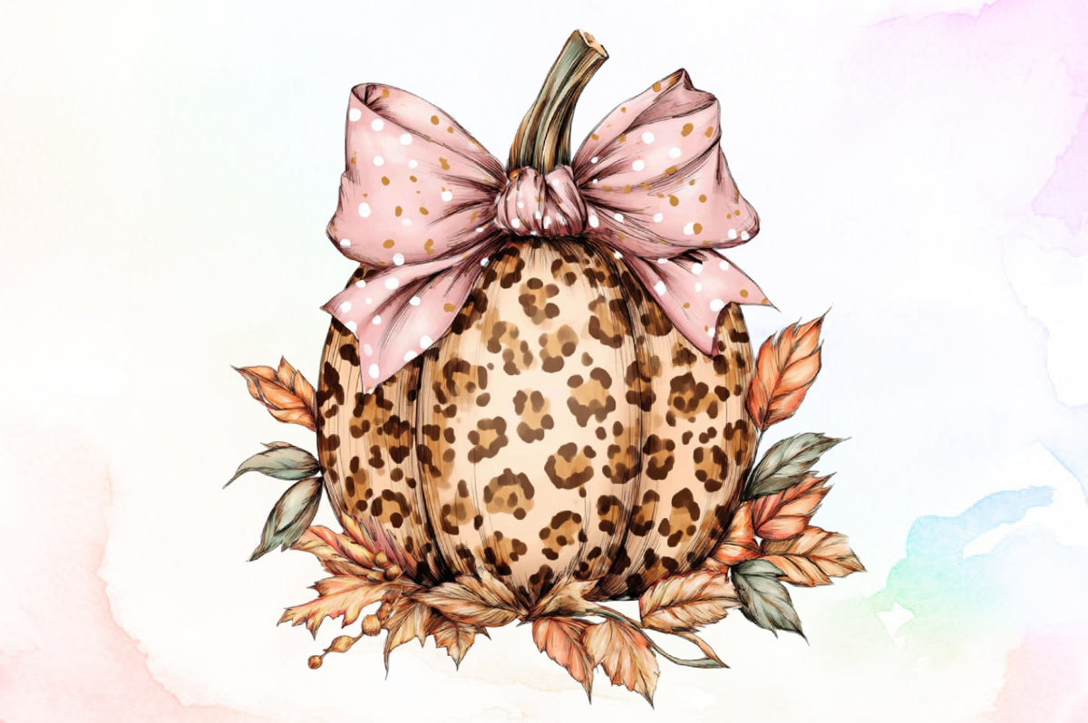 Leopard Pumpkin Fall Halloween PNG