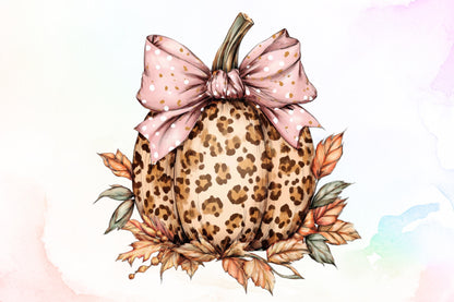 Leopard Pumpkin Fall Halloween PNG