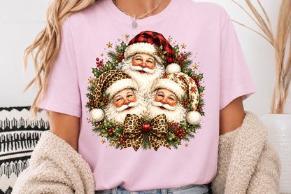 Leopard Santa Christmas PNG Sublimation Design