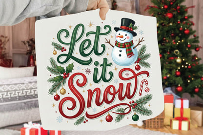 Let It Snow Christmas PNG, Snowman Holiday Sublimation Design, Winter Shirt PNG, Christmas Digital Download