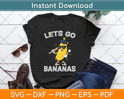 Let's Go Banana Retro Boys Kids Men Youth SVG Digital Cutting File