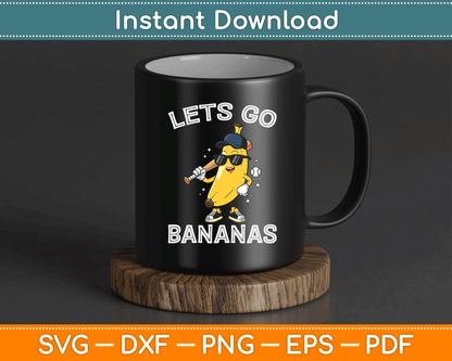 Let's Go Banana Retro Boys Kids Men Youth SVG Digital Cutting File