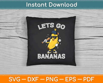 Let's Go Banana Retro Boys Kids Men Youth SVG Digital Cutting File
