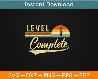 Level 1 Complete Vintage 1st Wedding Anniversary Svg Digital Cutting File