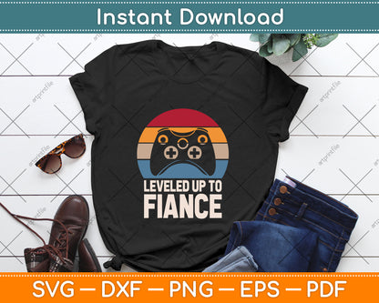 Leveled Up To Fiance Couples SVG Digital Cutting File