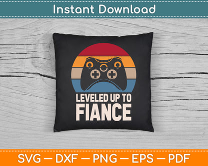 Leveled Up To Fiance Couples SVG Digital Cutting File