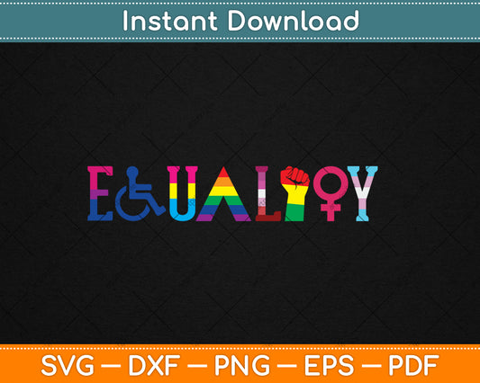 Lgbt Equality Hurts No One Pride Human Rights Svg Digital Cutting File