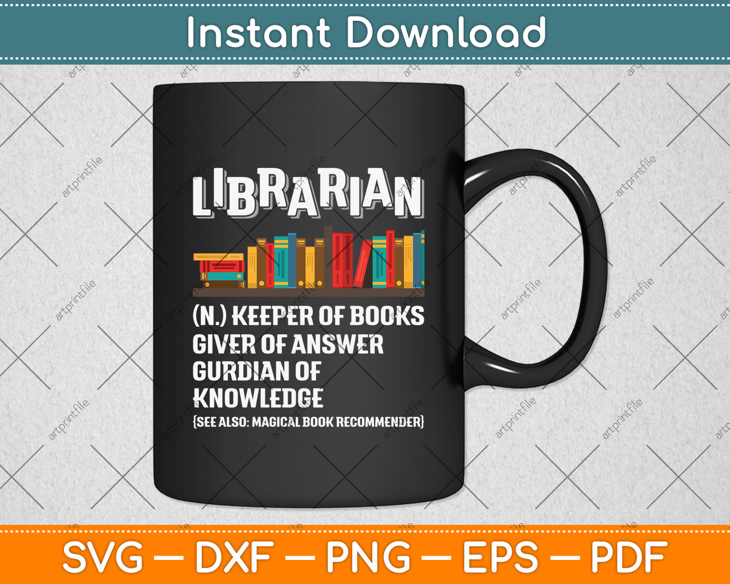 Librarian Definition Library Svg Digital Cutting File