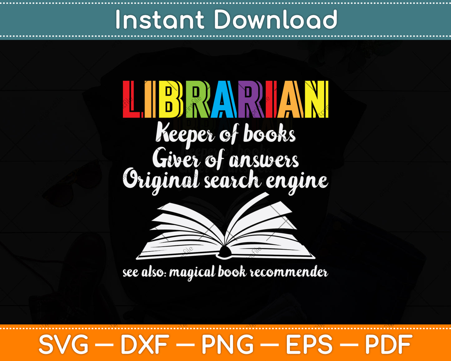 Librarian Definition Library Svg Digital Cutting File