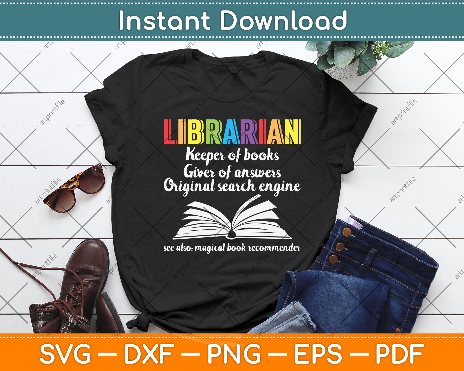 Librarian Definition Library Svg Digital Cutting File