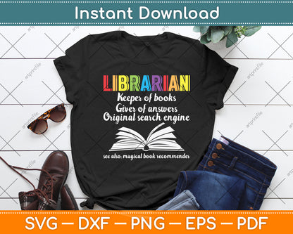 Librarian Definition Library Svg Digital Cutting File