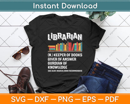 Librarian Definition Library Svg Digital Cutting File