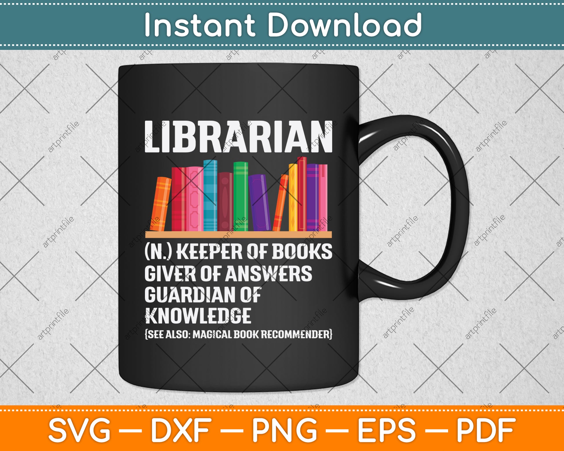 Librarian Definition Library Svg Digital Cutting File