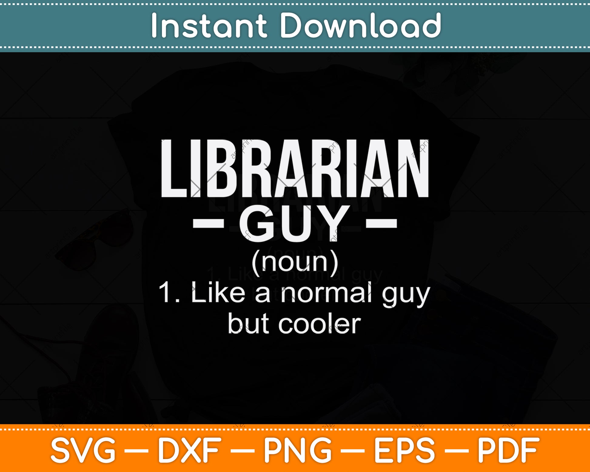 Librarian Guy Definition Library Worker Day Svg Digital Cutting File