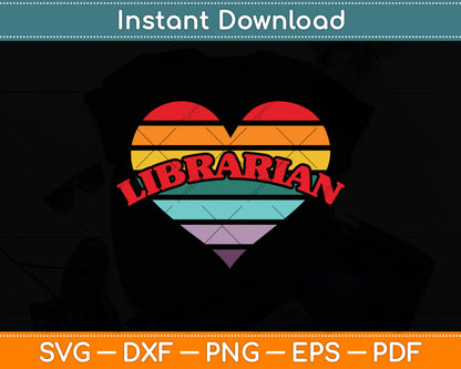 Librarian Heart Svg Digital Cutting File