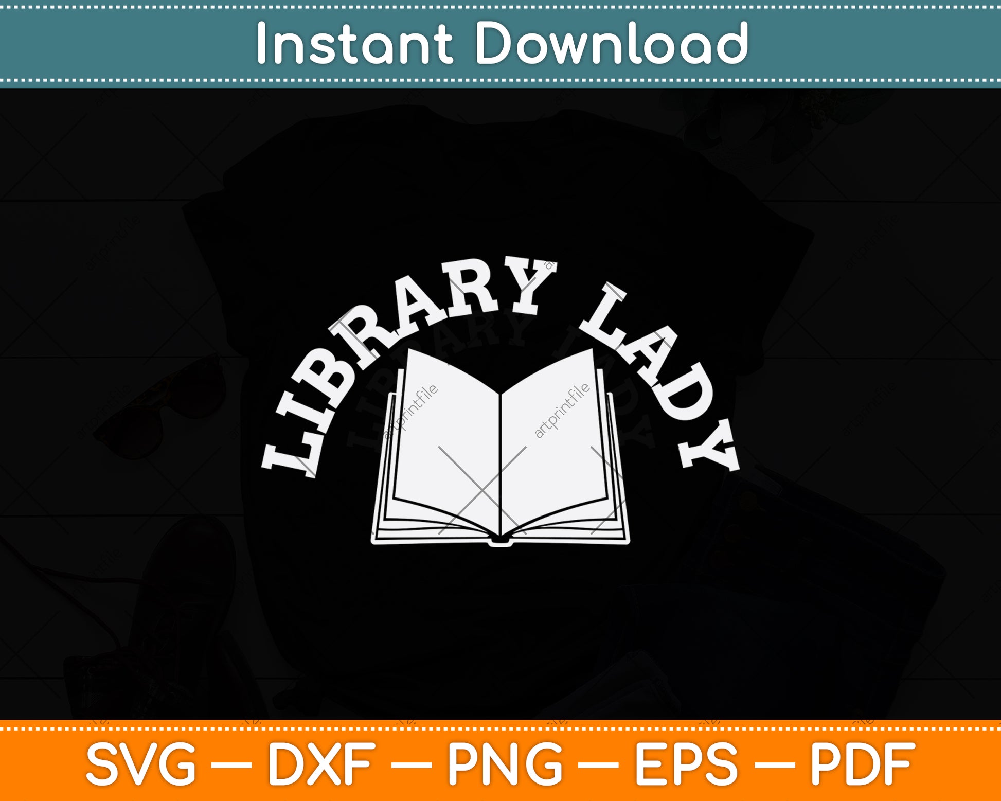 Library Lady Funny Svg Digital Cutting File