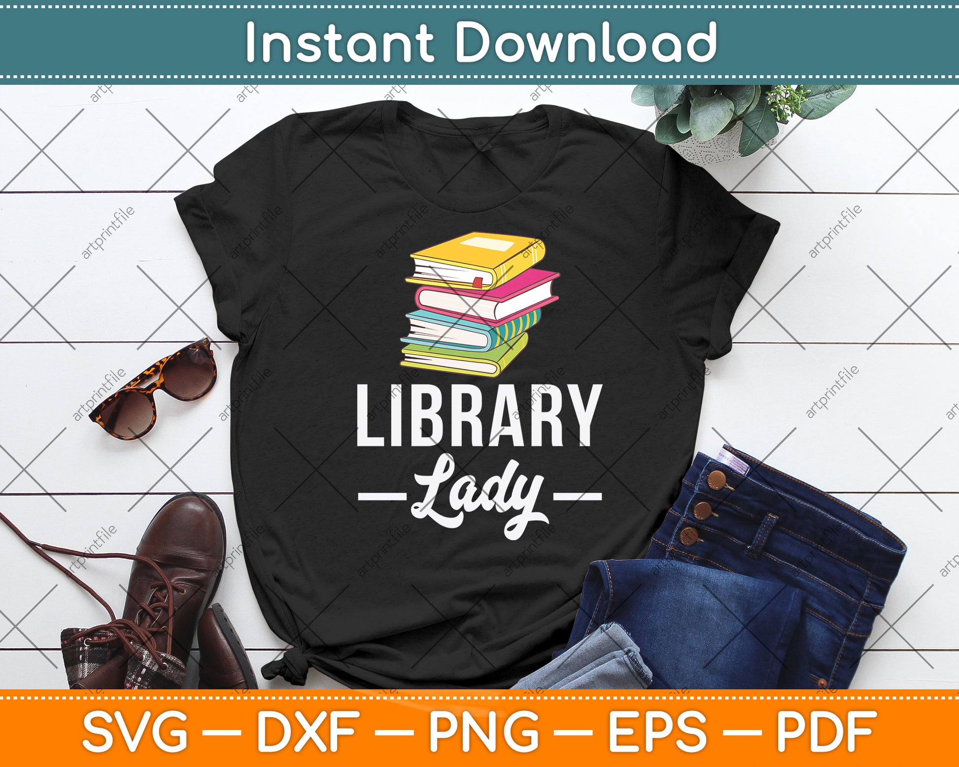 Funny Library Lady Librarian Library Assistant Svg Digital Cutting File